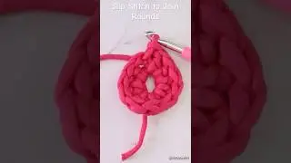 Slip Stitch for Crochet Rounds (#shorts)