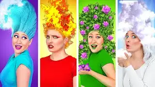 FOUR ELEMENTS IN REAL LIFE | MAGICAL ELEMENTS: EARTH, WATER, AIR, FIRE. SUPERPOWER PRANKS