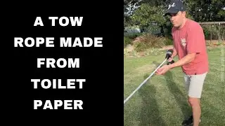 A tow rope made from toilet paper