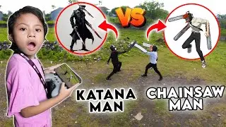 DRONE RECORDED CHAINSAW MAN VS KATANA MAN‼️ WHO WINS?