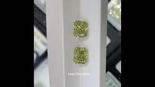 Radiant cut yellow vvs moissanite#moissanite