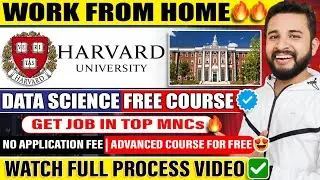 🔥BEST NEWS FOR EVERYONE | FREE DATA SCIENCE COURSE FROM HAVARD UNIVERSITY | ZERO APPLICATION FEE