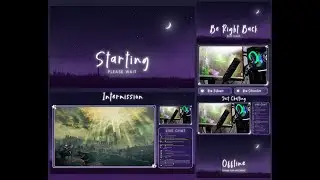 Purple Moonlight Stream Overlay – Mystical, Elegant Design for Twitch & OBS
