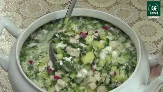 Окрошка с творогом по бабушкиному рецепту  #аланталь #Окрошканатвороге #мастерскаясыроделияпорхов