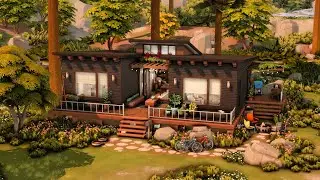Cozy Modern Cabin | The Sims 4 Book Nook Kit | No CC Speed Build