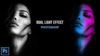 Dual light effect in Photoshop