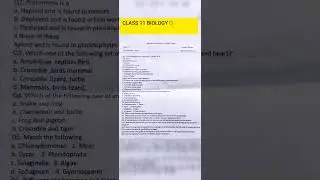 CBSE CLASS 11 BIOLOGY QUESTION PAPER (PA-2)#ncert#boardexam #shortfeeds #shortvideo