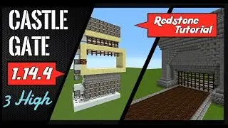 Minecraft Tutorial : 3 High Castle Gate Super Compact