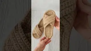 Джут | вязаные тапочки