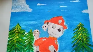 Drawing Marshall/Рисуем Маршал/ щенячий патруль.