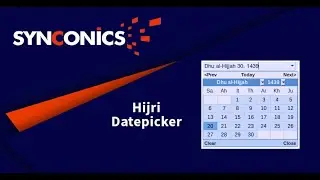 Hijri Date Picker |  | Odoo Apps |  Synconics [ERP]