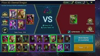 Raid Shadow Legends Doom Tower Eternal Dragon stage 80 normal full fight twice