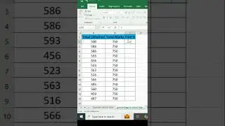How to calculate student percentage in Excel | Percentage in Excel #shorts #exceltips #excelcourse