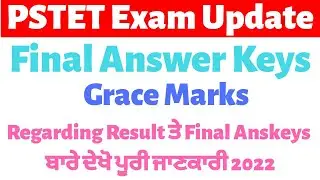 PSTET Final Anskeys 2022 Regarding • Grace Marks
