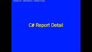 C# Print Report Detail