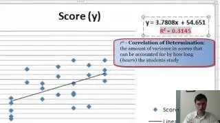 Statistics: Using Excel Charts to calculate Regression Equation