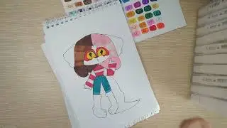 Раскрашиваю рисунок фурри новыми маркерами❤️❤️❤️