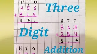 Addition of three digit numbers।3 digit Addition।3 digit addition with carrying।