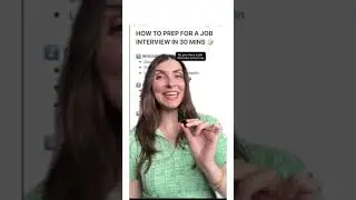 How to prep for a Job Interview is 30 MINS #jobinterview #jobinterviewpreparation #interviewtips