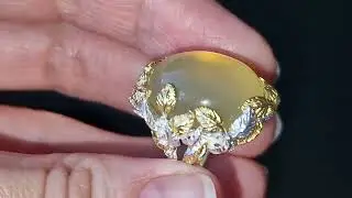 Серебряное кольцо с 20-каратным опалом
