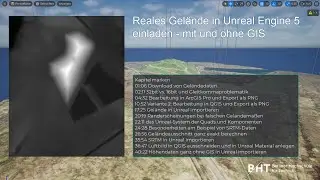 Loading a real terrain model (DTM) into Unreal Engine 5 - with and without GIS