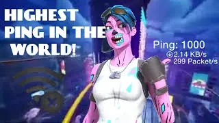 Fortnite on a million ping *highest in the world*