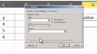 Excel dependent combobox