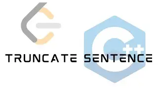 LeetCode 1816 : Truncate Sentence | Solution in C++