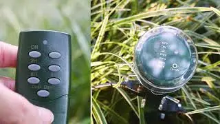 BN-LINK U13R Outdoor Power Strip Yard Stake Timer(w Remote Control) with Photocell Dusk Till Dawn