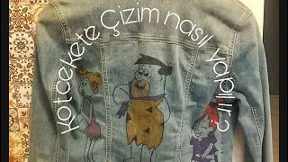 90’lar/ taş devri/ kot cekete boyama/Diy