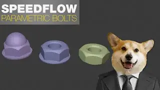 Speedflow - Parametric Bolts (Blender 2.82 with weld Modifier)