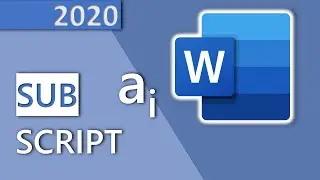 How to subscript in Word in 1 MINUTE (HD 2020)