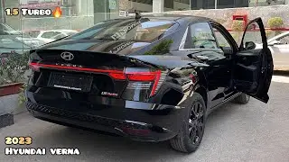 New Hyundai Verna Sx(O) 1.5L Turbo 🔥Black Rs 15.99L - Top Model | Most Detailed Walkaround Review!