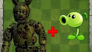 Springtrap + Peashooter Fusion - Plants vs Zombies Animation