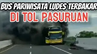 Bus Ludes Terbakar di Jalan Tol, Gara2 Korsleting