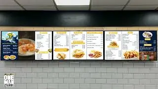 Fish and Chips Restaurant Digital Menu Board - Digital Signage Display  #digitalmenuboard