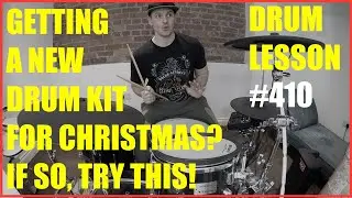 A Festive 16th Note Triplet Lesson - Drum Beat & Fill - Drum Lesson #410