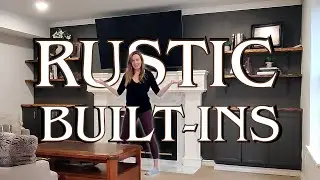 How I Built a CUSTOM, RUSTIC Storage Wall using Stock Kitchen Cabinets (high end & low cost!)