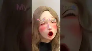 New open mouth latex hood kigurumi mask