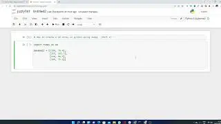 How to create a 2d array in python using numpy  Part 2