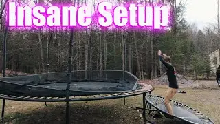 CREATING THE SICKEST BACKYARD MINI TRAMP SETUP