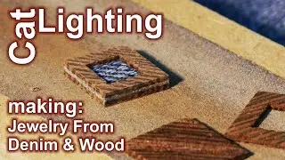 DIY Jewelry From Denim & Wood - Old Jeans Recycled