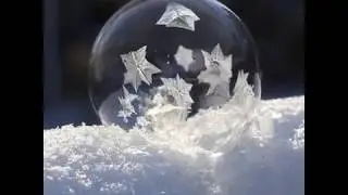 Какая красота пузырь в мороз