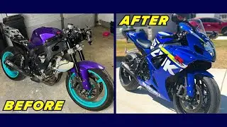 2007 Suzuki GSX-R 600 WRECKED Bike REBUILD (Complete Rebuild) Start to Finish