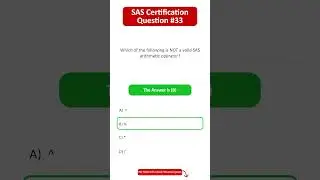 SAS Certification Questions | Question - 33