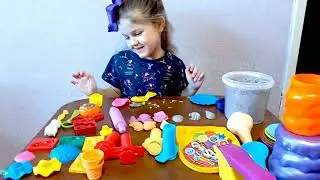 Пластилин и разный песок для лепки     #воздушныйпластилин #кинетическийпесок #массадлялепки #плейдо