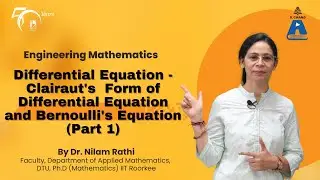 Differential Equation-Clairaut's Form of Differential Equation & Bernoulli Equation |S Chand Academy