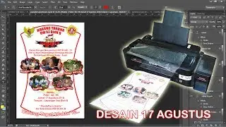 cara mudah desain pamflet acara agustusan