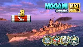 Cruiser Mogami: Nailbiter on map Neighbors - World of Warships