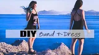 DIY Summer Metal Tee Dress collab w/ I WEAR A BOW - Transform t-shirt to dress | Mika chan Sailor